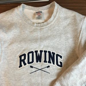 Embroidered Rowing Crew Neck Sweatshirt